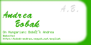 andrea bobak business card